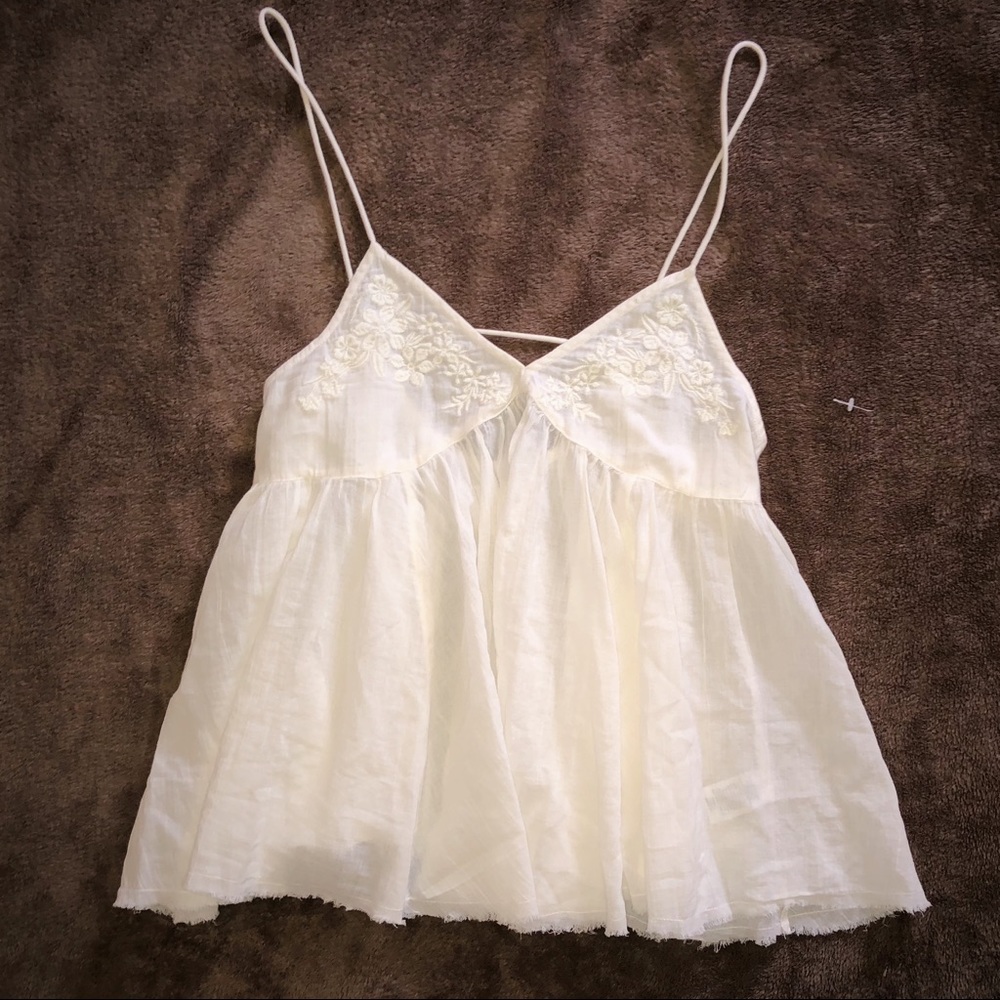 Flowy ivory tank top